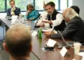 Rahul Gandhi talking to 'Think Tanks' at Hudson University in 2023