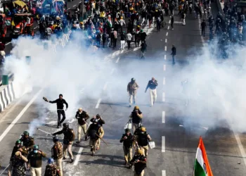 An old image of protests in India
