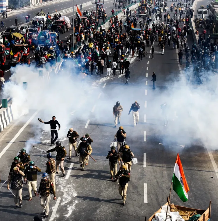 An old image of protests in India