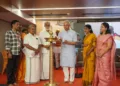 Governor Shri Rajendra Vishwanath Arlekar inaugurated the Navarathri Sargotsavam organized by Kesari Weekly at Kesari Bhavan, Kozhikode