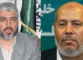 (Left) Khaled Meshaal (Right) Hamas Gaza leader Khalil al-Hayya