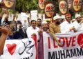 Visuals from a I Love Muhammad march