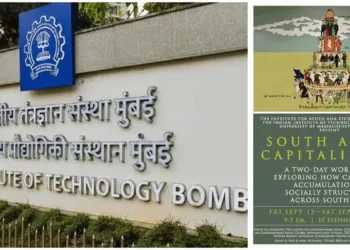 The poster for the UC Berkeley workshop titled “Pyramid of Capitalist India” showed different social groups stacked