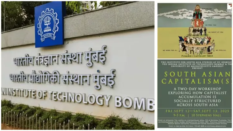 The poster for the UC Berkeley workshop titled “Pyramid of Capitalist India” showed different social groups stacked