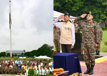 Army unflured 108 foot tallest Triranga of Northeast in Tezpur Garrison