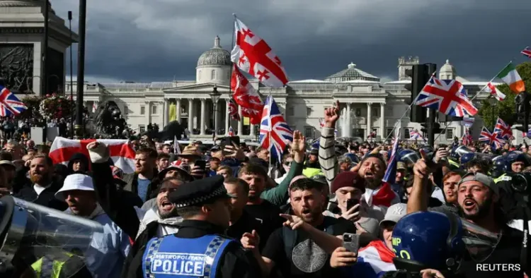 London boils in anti-migration protests led by far-right activists