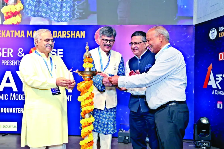 Dr Guru Prakash, Prof P. Kanagasabapathi, Satish Marathe and Mrugank M. Paranjape, during a brainstorming session on ‘Money Matters’