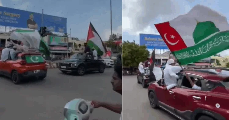 A Milad-un-Nabi procession in Kakinada, Andhra Pradesh (Screengrabs from video)