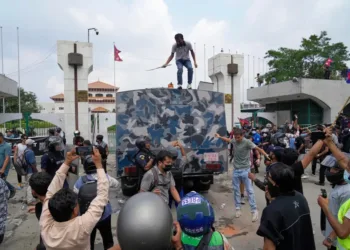Violent protests in Nepal against the government by youth