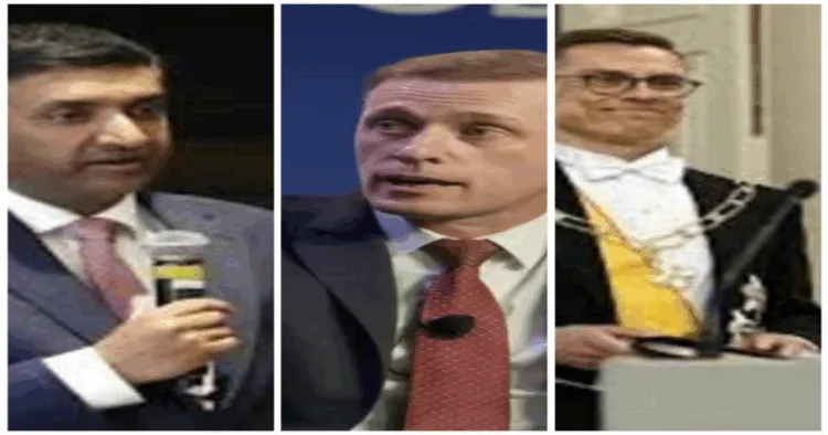 (From left to right): US Congressman Ro Khanna, Former US NSA Jack Sullivan and Finland President Alexander Stubb