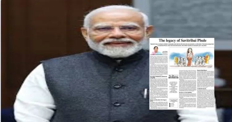 PM Modi shares article on remarkable contributions of Savitribai Phule