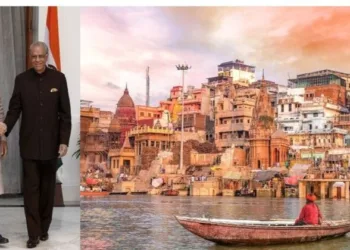 PM Narendra Modi with Mauritius Prime Minister Navinchandra Ramgoolam. Both leaders meet in Kashi