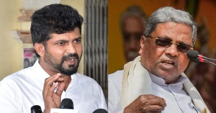 (Left) Former MP Pratap Simha (Right) Karnataka Chief Minister Siddaramaiah