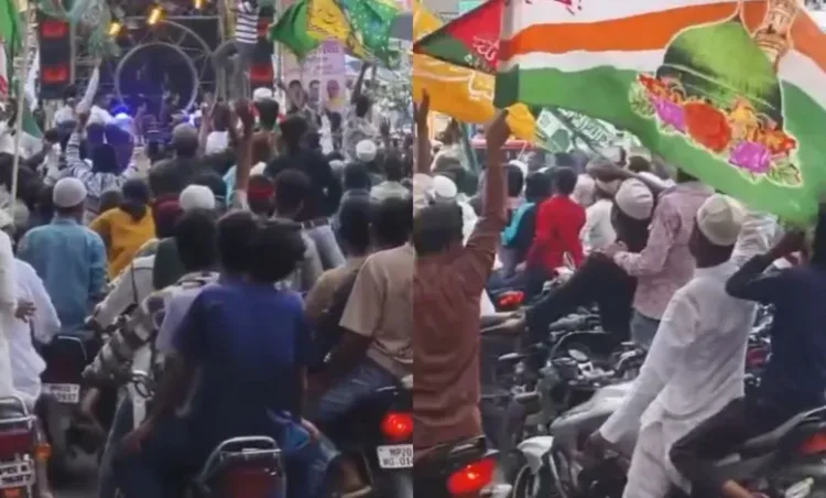 Screegrab from the viral video of the rally