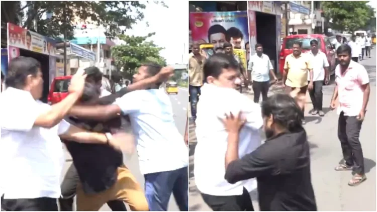 Screengrab from video on Paraiyar Peravai leader “Airport” Moorthy was attacked by VCK cadres