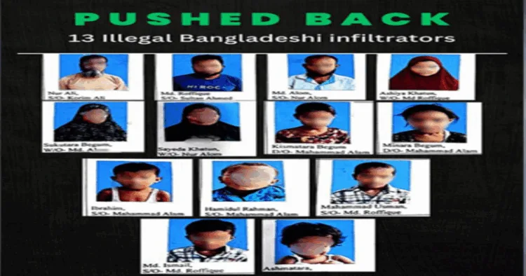 13 Bangladeshi infiltrators pushed back by Assam Police