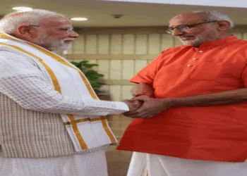 (Left)PM Narendra Modi (Right) CP Radhakrishnan, NDA'S Vice-Presidential Candidate