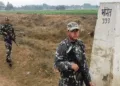 Shashtra Seema Bal (SSB) jawans patrol along the India-Nepal border