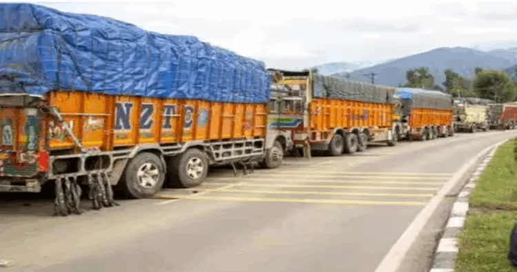 Trucks on the highway (Image Source X)