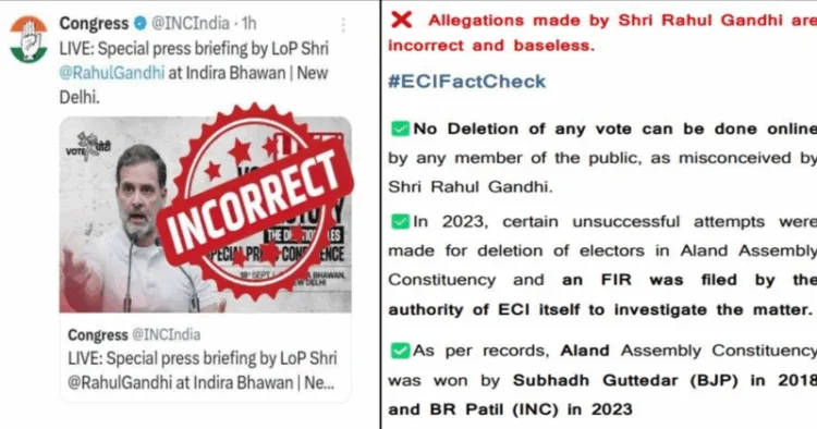 Election Commission drubs false claims made by Rahul Gandhi