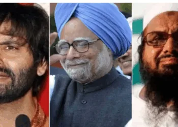 (From Left to right) JKLF Chief Yasin Malik, PM Narendra Modu, LeT Terrorist Hafiz Sayeed