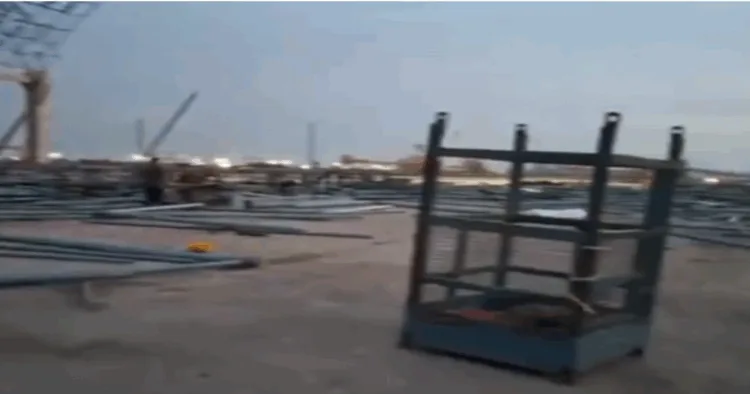 Steel arch collapse at Ennore Thermal Power construction site