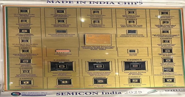 Set of 20 Chips developed in India, presented at SEMICON 2025