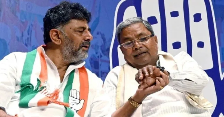 (Left) Deputy CM DK Shivkumar (Right) Karnataka CM Siddaramaiah
