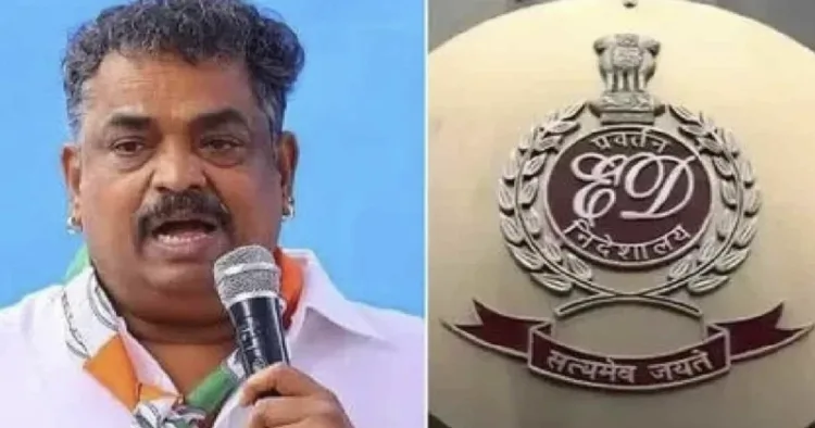 Karwar Congress MLA Satish Sail (Left)