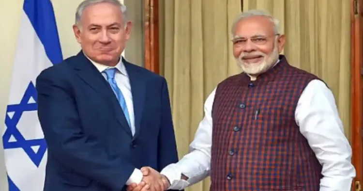 PM Modi with his Israeli counterpart Benjamin Netanyahu