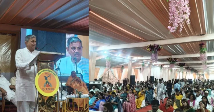 Addressing the gathering as the Chief Speaker, Dattatreya Hosabale Ji, Sarkaryavah (General Secretary) of the Rashtriya Swayamsevak Sangh