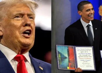 (Left) US President Donald Trump (Right) Former US President Barack Obama