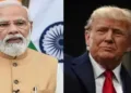 (Left)PM Narendra Modi (Right) US President Donald Trump