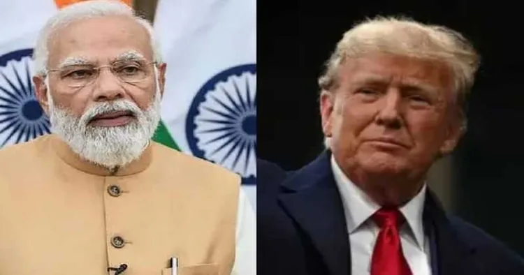 (Left)PM Narendra Modi (Right) US President Donald Trump