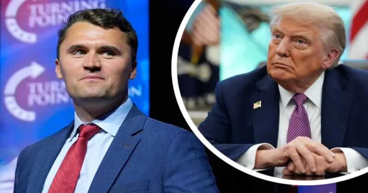 Charlie Kirk and the US President Donald Trump