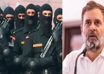 Congress leader Rahul Gandhi (Right)