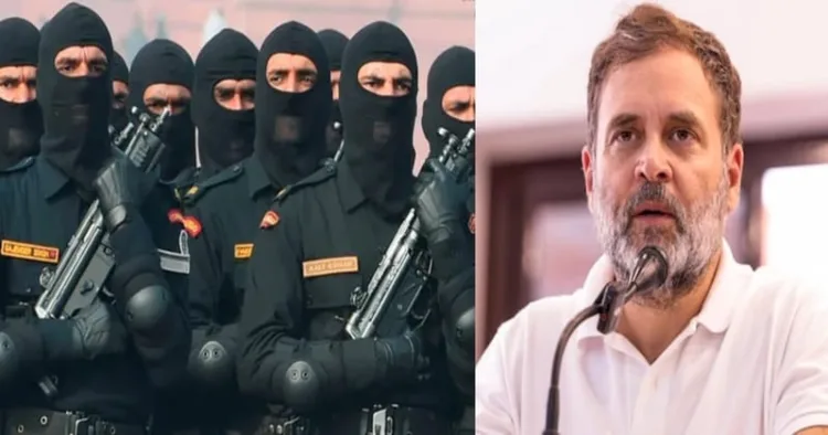 Congress leader Rahul Gandhi (Right)