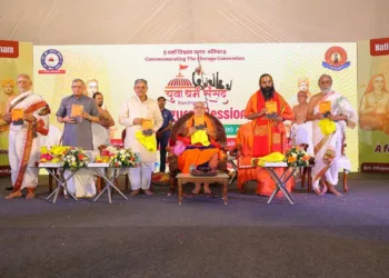 Rashtriya Swayamsewak Sangh (RSS) Sarkaryavah Dattatreya Hosabale at the ‘Yuva Dharma Sansad’ held in Kanchipuram, Tamil Nadu