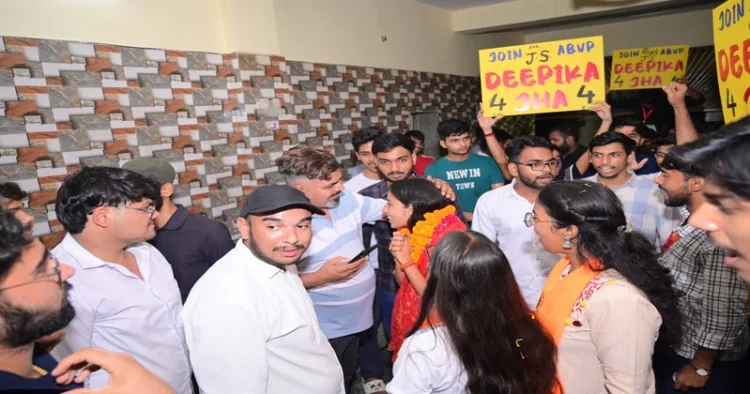 ABVP conducts door-to-door campaign in PGs and hostels ahead of DUSU 2025 Elections