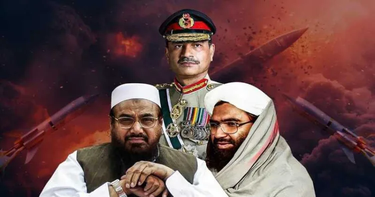 Lashkar-e-Taiba co-founder Hafiz Saeed, Pakistan Army chief Asim Munir and Jaish-e-Mohammed chief Masood Azhar