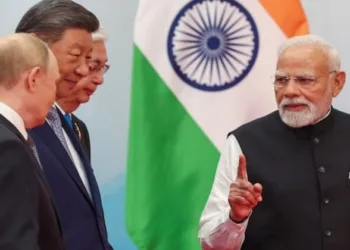 Chinese President Xi Jinping, Russian President Vladimir Putin and Prime Minister Narendra Modi (Right)