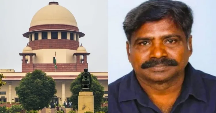 “Mask Man” Chinnaiah (Right)