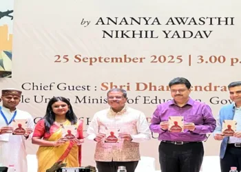 Union Education Minister Dharmendra Pradhan launched the book “Living The Vivekananda Way – Practical Spirituality For Modern India”, co-authored by Dr. Ananya Awasthi and Dr. Nikhil Yadav