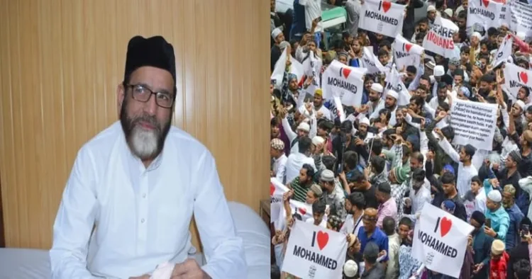 Maulana Tauqeer Raza (Left)