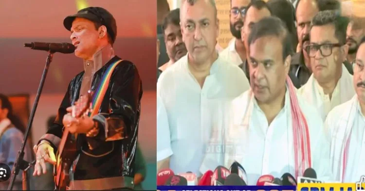 (Left) Late Singer Zubeen Garg (Right) Assam CM Himanta Biswa Sarma