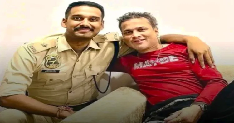 Deputy Superintendent of Police (DSP) Sandeepan Garg, with cousin brother and singer Zubeen Garg