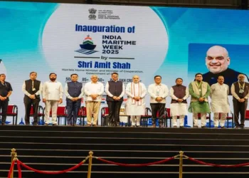 Union Home Minister Amit Shah , Odisha Chief Minister Shri Mohan Charan Majhi and others at India Maritime Week 2025 Mumbai