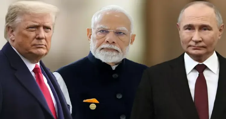 US President Donald Trump, Prime Minister Narendra Modi and Russian President Vladimir Putin