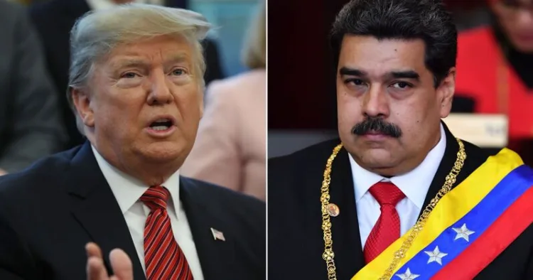 US President Donald Trump and the President of Venezuela Nicolas Maduro