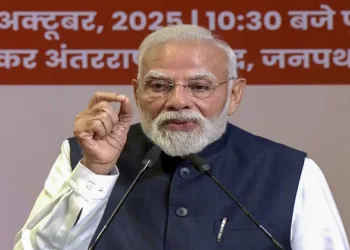New Delhi, Oct 01 (ANI): Prime Minister Narendra Modi speaks during centenary celebrations at the Ambedkar International Centre, in New Delhi on Wednesday. (DD/ANI Video Grab)